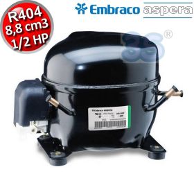 Compressore gas R404A ermetico - 1/2 Hp - 8.77 cm3 - Embraco Aspera NEU6212GK