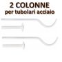 Coppia di mensole bianche a tassello per radiatore tubolare 2 colonne - D.60 L.200 mm