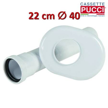 Gruppo rosone eccentrico OR 143 cannotto 22 cm bianco - Pucci 80001390