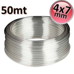 Rotolo 50 mt tubo trasparente 4x7 mm per pompa condensa