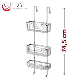 Portaoggetti 3 ripiani appendibile su box doccia - GEDY 5684