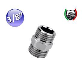 Vite doppia raccordo niples MM da 3/8'' in ottone cromato