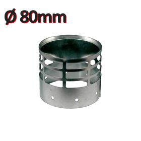 Griglia di scarico fumi di Ø 80 mm, in acciao inox