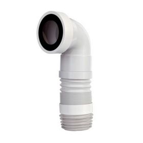 Curva tecnica flessibile estensibile da 27 a 45 cm per scarico wc a pavimento