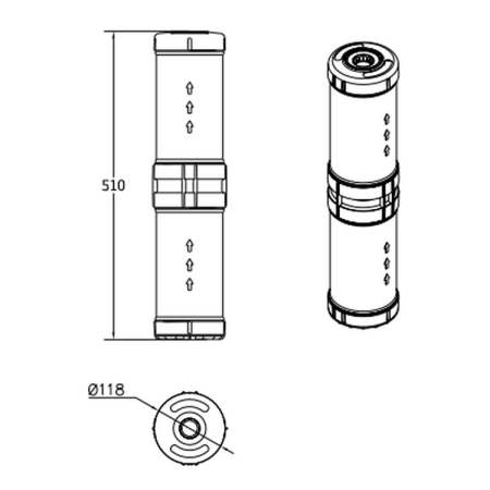 WATTS cartuccia di ricambio per Oneflow OFTWH-R 23 Lt/min - sistema anticalcare