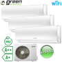 Climatizzatore trial split 9000+9000+12000 Btu R32 A++/A+ Green Electric EVO - WiFi integrato