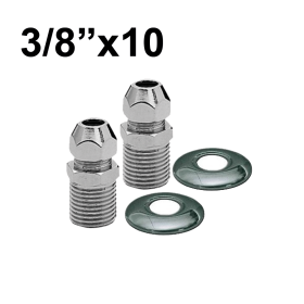 Coppia niples cromati 3/8x10 mm sottolavabo