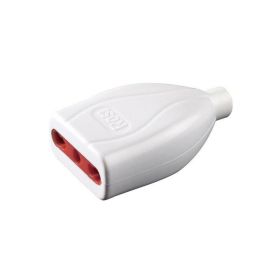 Presa mobile domestica Emilia dritta 250V 2P+T 16A colore bianco