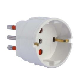Adattatore Schuko 16A 3P 250V colore bianco