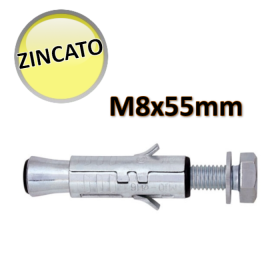 OTER - Tassello medio pesante M8 X 55 mm a due schermature con vite TE