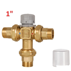 ICMA 148 - Miscelatore termostatico 1'' in ottone con bochettone - valvola miscelatrice