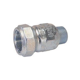 Raccordo in ghisa monogiunto a compressione Maschio 1''1/4 x 42,4 mm per acciaio con ghiera antisfilamento