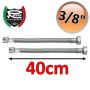 Coppia tubi flessibili acqua FLEXITALY 40cm - 3/8 maschio femmina