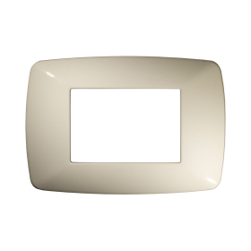 Placca Brio 3M Bianco Compatibile con Living International / Light - Feb Elettrica