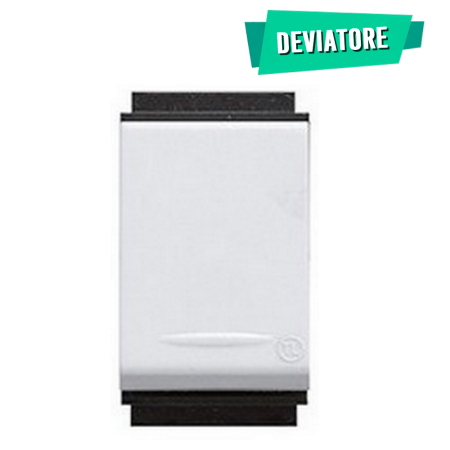 Deviatore Unipolare Bianco 10A 250V compatibile con Bticino Living Classic - Feb Elettrica