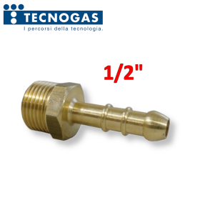 Portagomma per gas GPL in ottone attacco Maschio 1/2''
