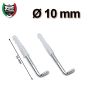 Coppia tiranti con gancio e tassello per scaldabagno con foro da 10 mm - lunghezza 75 mm