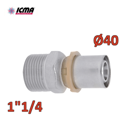 ICMA 402 - Raccordo a pressare 1''1/4 x 40 SEMPITER® diritto maschio