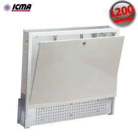 ICMA Cassetta incasso mod. 196 larg. 1200 mm spessore regolabile 90/110 mm - per collettore
