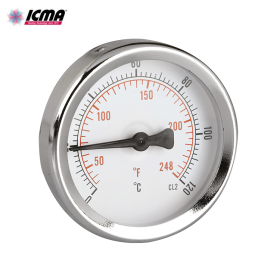 ICMA Termometro diametro 60 mm, con molla clip - 287