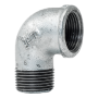 Gomito 2'' M-F 90° in ghisa malleabile zincato