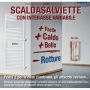 Scaldasalviette 77x50 cm con attacchi laterali - interasse a scelta