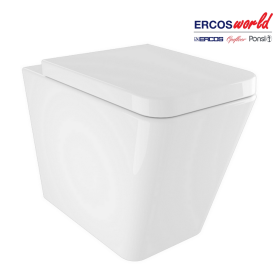 Vaso a terra, installazione filo parete WAVE PONSI - senza sedile