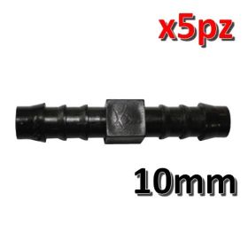Giunto rettilineo da 10 mm per tubo vinilico - confezione 5 pezzi