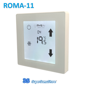 Termostato colore BIANCO ROMA-11 touchscreen monocromatico retroilluminato