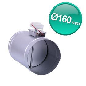 Serranda Circolare Motorizzata 12V Ø160 con Regolazione Portata Aria per climatizzatore canalizzato