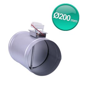 Serranda Circolare Motorizzata 12V Ø200 con Regolazione Portata Aria per climatizzatore canalizzato