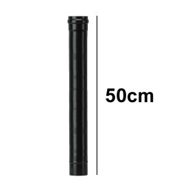 Tubo cm 50 nero canne fumarie per stufe a pellet Ø 10 cm