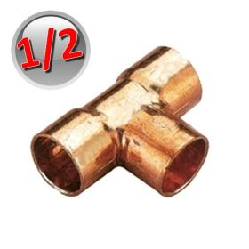 Raccordo a TEE FFF rame a saldare 1/2'' - 12,7 mm