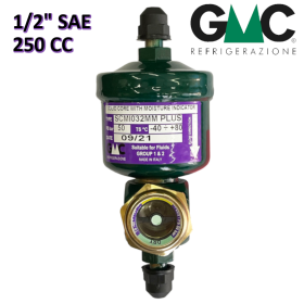 SCMI164MM - FILTRO DISIDRATATORE GMC 1/2'' x 1/2'' 250 cm³ A SETACCIO MOLECOLARE CON INDICATORE DI LIQUIDO E UMIDITÀ