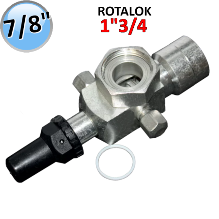 VALVOLA A SALDARE ROTALOCK ATTACCO ODS 22 mm 7/8'' - ATTACCO 1''3/4 X 12 PER SISTEMI DI REFRIGERAZIONE E CLIMATIZZAZIONE