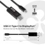 CLUB3D cac-1557 1,8 m USB tipo-C Displayport 1.4 Nero
