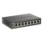 D-Link DGS-1008P switch di rete Non gestito Gigabit Ethernet (10/100/1000) Supporto Power over Ethernet (PoE) Nero
