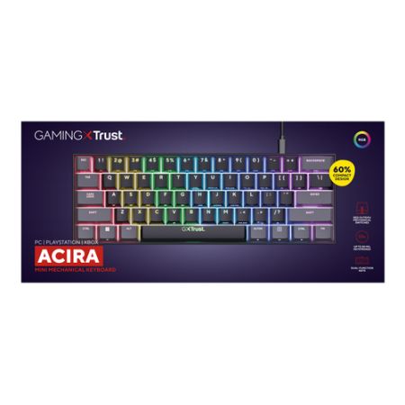 Trust GXT 867 Acira tastiera Gaming USB QWERTY Italiano Nero