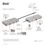 CLUB3D CSV-1594 replicatore di porte e docking station per laptop USB 3.2 Gen 1 (3.1 Gen 1) Type-C Nero, Grigio