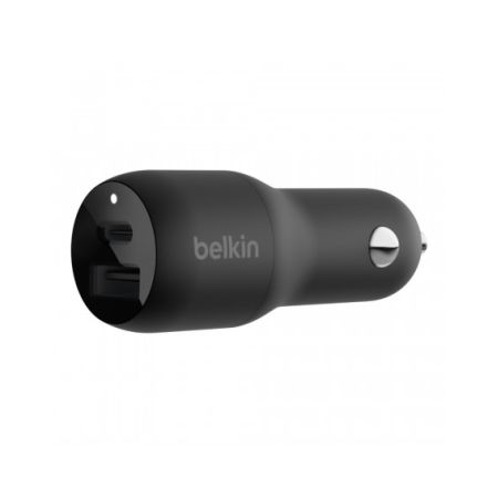 CARICABATTERIE DA AUTO CON PPS PORTA USB-C + USB-A 37W - NERO