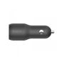 CARICABATTERIE DA AUTO CON PPS PORTA USB-C + USB-A 37W - NERO