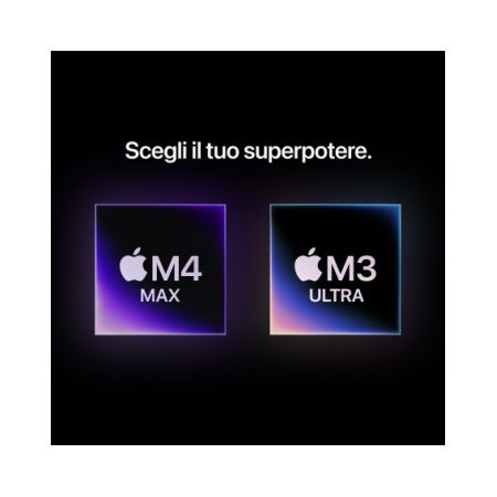 Mac Studio: Apple M4 Max chip con 14-core CPU e 32-core GPU, RAM 36GB, 512GB SSD