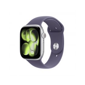 APPLE WATCH SERIES 11GPS46MMSILVER ALUMINIUM CASE WITH PURPLE FOG SPORT BAND - M/L