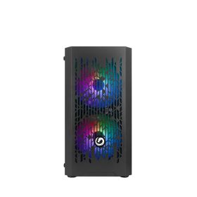 NUWO MICRO CASE ATX BLITZ R24 0.5MM SPCC USB3.0/2.0 3 FAN 12CM ARGB RAINBOW FRONT MESH SIDE GLASS NE