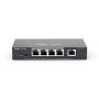 REYEE SMART SWITCH POE GIGABIT 5 P., 4 P. POE/POE+, POE POWER BUDGET 54W (CHASSIS METALLICO DESKTOP)