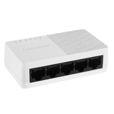 HIKVISION SWITCH 5 PORT GIGABIT UNMANAGED DESKTOP SWITCH 5 GIGABIT RJ45 PORTS, DESKTOP PLASTIC SWITC