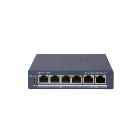 HIKVISION SWITCH L2, SMART MANAGED, 4 GIGABIT RJ45 POE PORTS, 2 GIGABIT RJ45 PORT, 802.3AF/AT, POE P