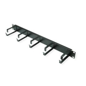 VALUE 19" 1UH GESTIONE CAVI, G - TYPE, 5 GANCI, NERO