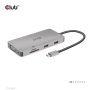 CLUB3D CSV-1594 replicatore di porte e docking station per laptop USB 3.2 Gen 1 (3.1 Gen 1) Type-C Nero, Grigio