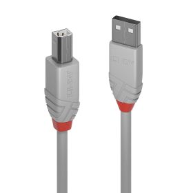 Lindy 36684 cavo USB USB 2.0 3 m USB A USB B 0,48 Gbit/s Grigio